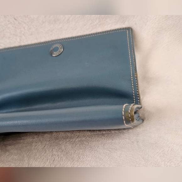 Coach RARE VINTAGE Blue bifold wallet GUC - Picture 7 of 7